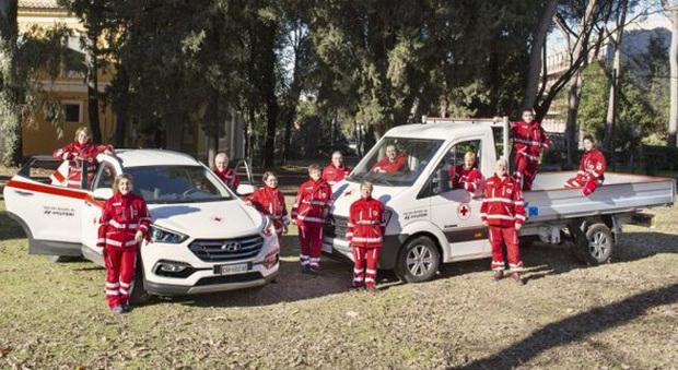 I mezzi Hyundai donati alla Croce Rossa
