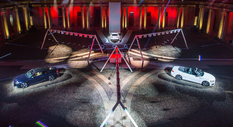 Un'immagine dall'alto dell'Audi City Lab